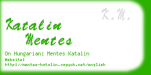 katalin mentes business card